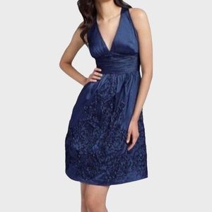 Adrianna Papell Rosette Halter Dress